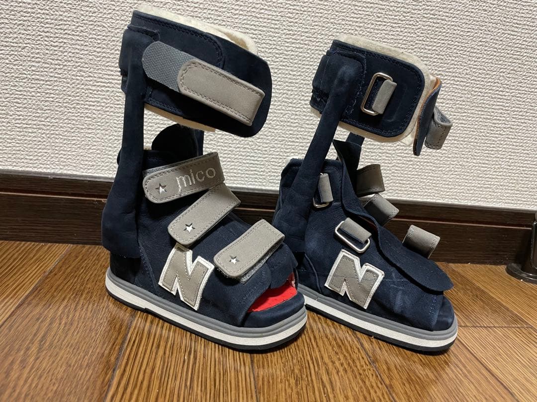 小児用 障害児 子供 短下肢装具 金属支柱 NewBalance風 ユニセックス