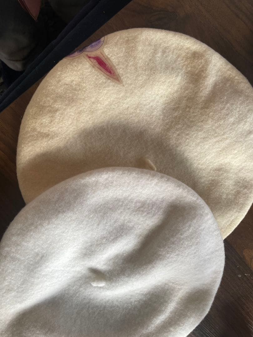 シャネル　ビニールカメリア　ベレー帽　ヴィンテージ　レア