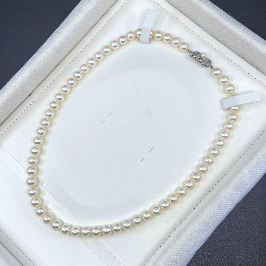 【最高峰】ミキモト　現行クラスプ　アコヤ　本真珠　ネックレス　大珠　7.5mm