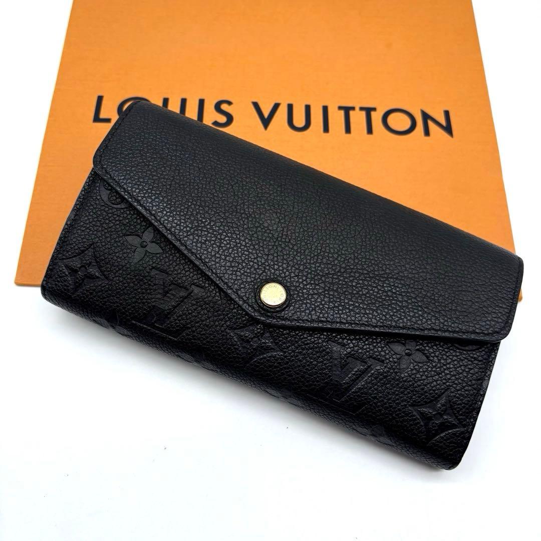 【極美品】ルイヴィトン アンプラント ポルトフォイユサラ 黒 長財布 ブラック