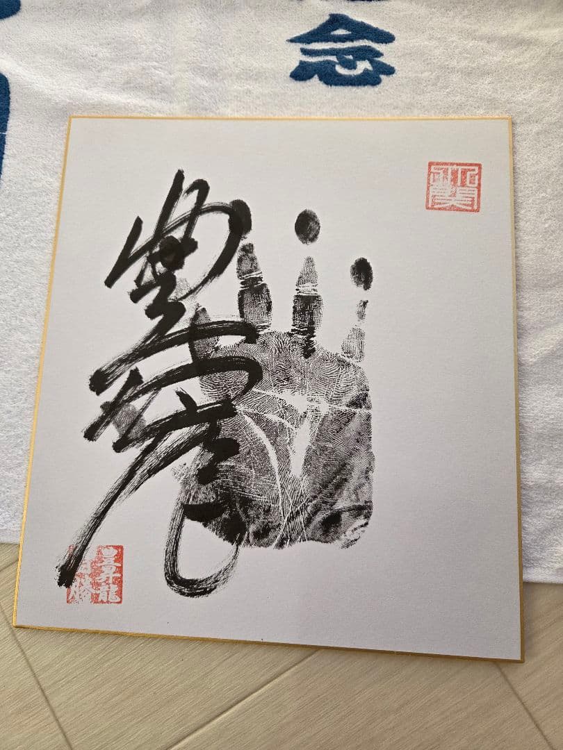 豊昇龍☆バスタオル☆手形☆サイン☆色紙☆大関昇進記念☆気魄一閃☆相撲