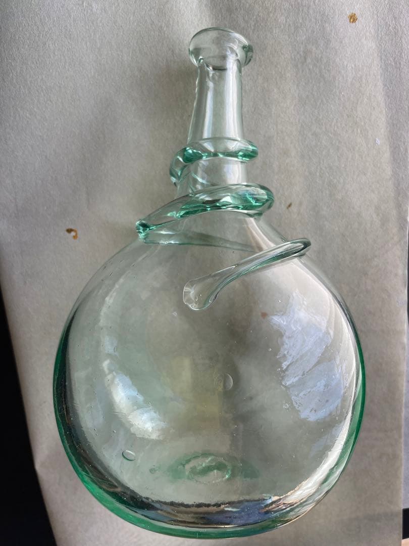 倉敷ガラス 首巻き花瓶 花びん 倉敷民芸館 外村吉之介