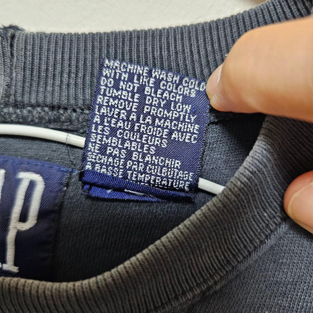 オールドGAP ネイビー ロゴ入り スウェット 90年代 Lサイズ