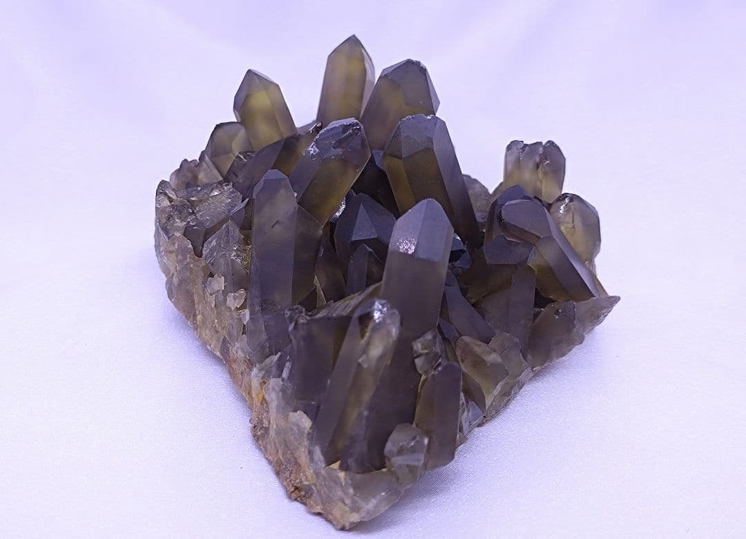 スモーキーシトリン　クラスター　（大）浄化　厄除け　魔除け　金運　ゼウスクォーツ