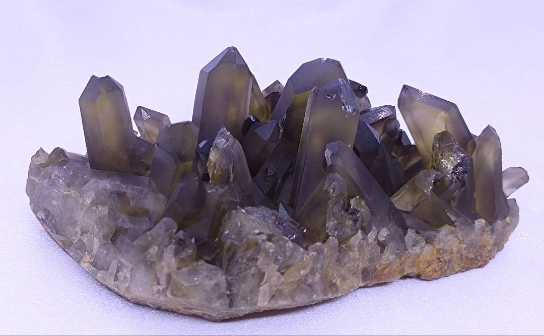 スモーキーシトリン　クラスター　（大）浄化　厄除け　魔除け　金運　ゼウスクォーツ