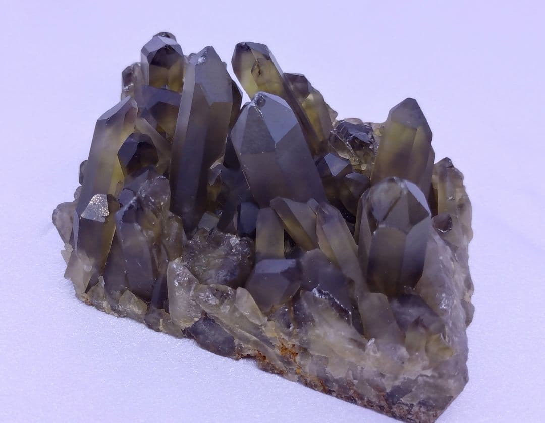 スモーキーシトリン　クラスター　（大）浄化　厄除け　魔除け　金運　ゼウスクォーツ