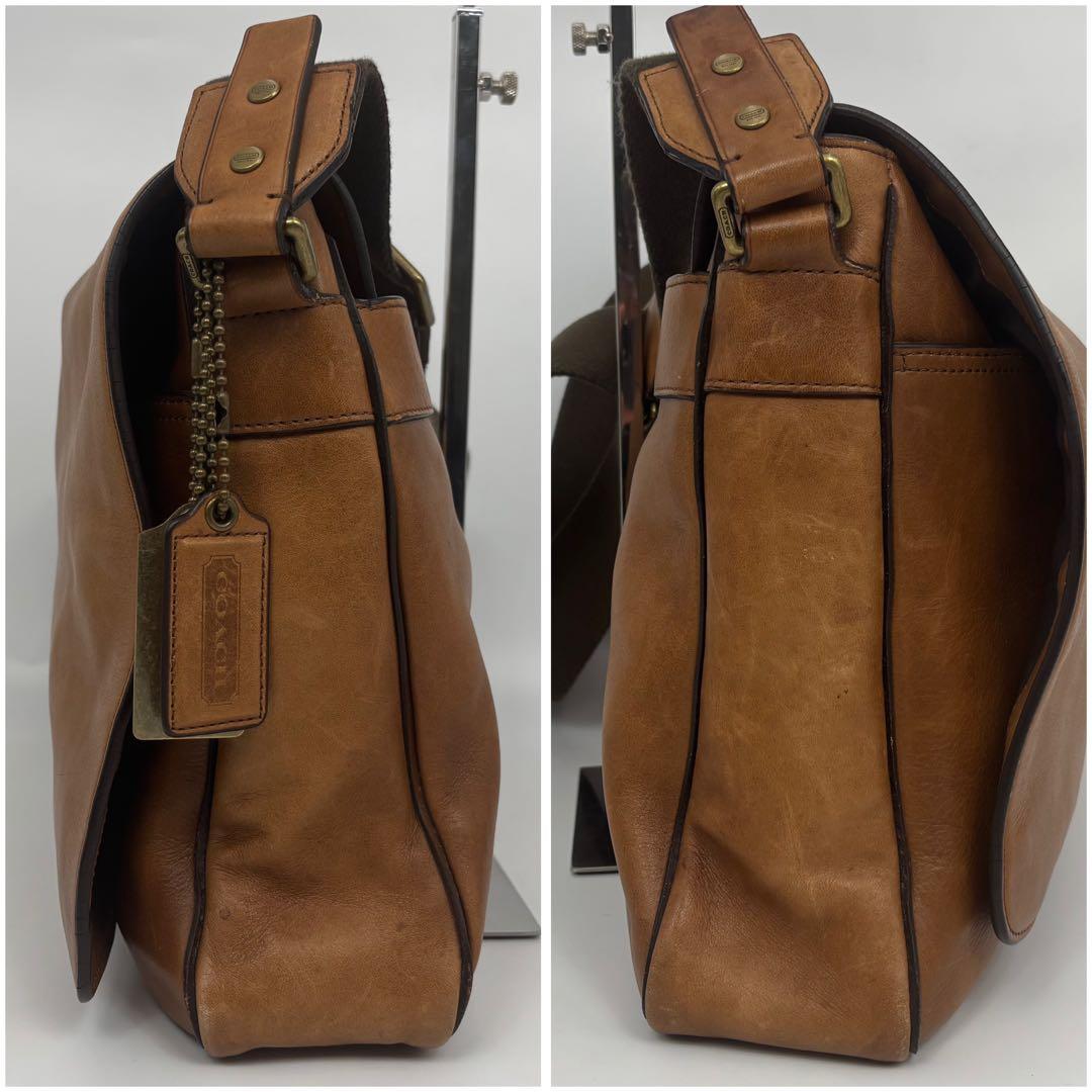 【極美品✨】 COACH メッセンジャーバッグ レザー ブラウン y2k