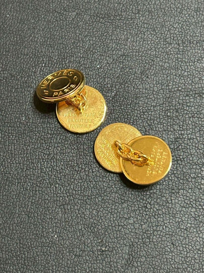 HERMES エルメス セリエ ゴールド カフリンクス