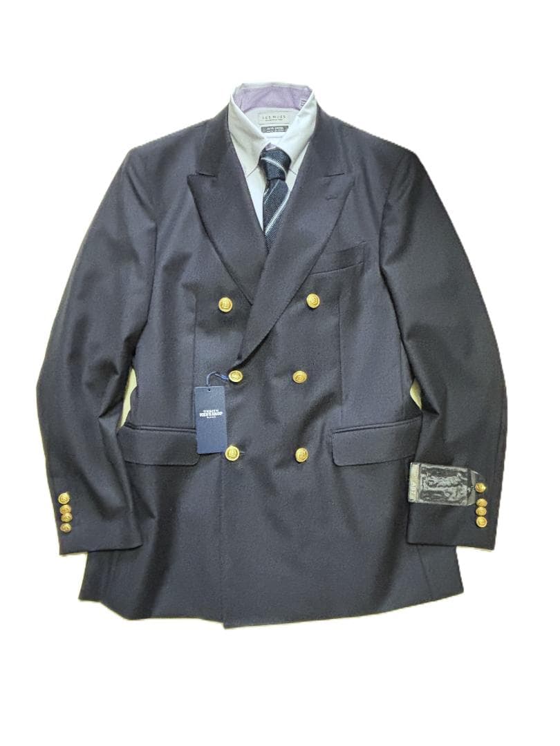 J731★ダブルジャケット 新品 メンズ濃紺 紺ブレ 大きいサイズA7 50帝人