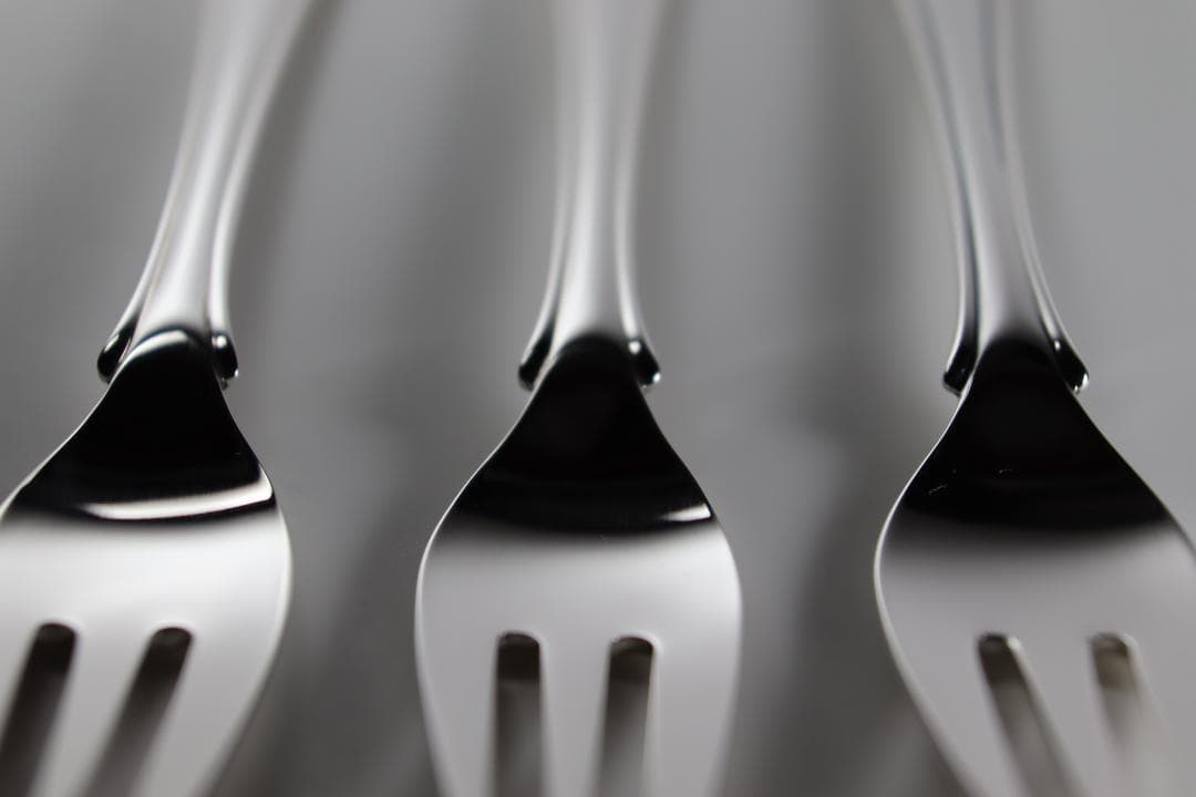 ジョージ・ジェンセン■スターリング製ケーキフォーク3本セット■純正箱・収納袋付き