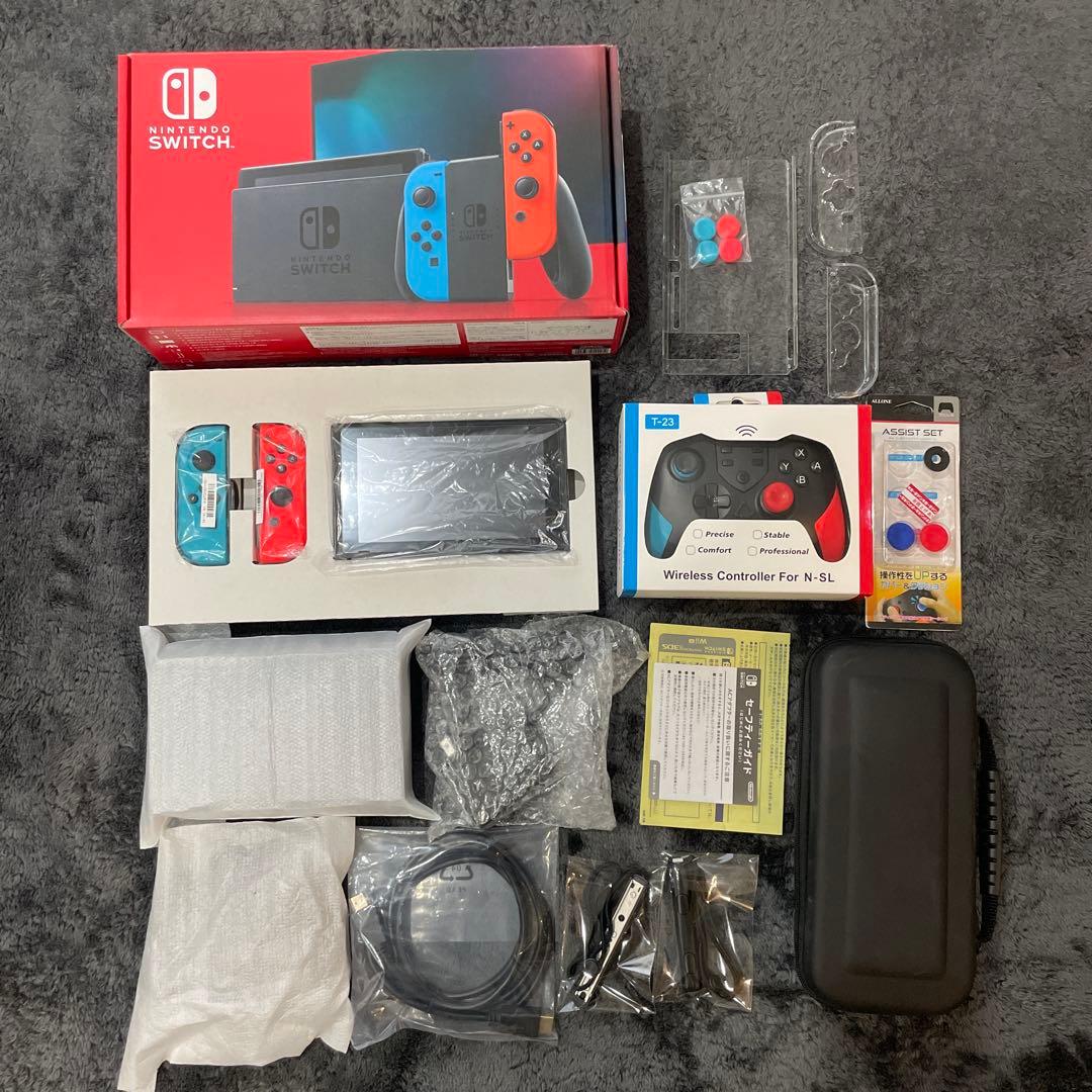 任天堂Switch 本体 バッテリー強化版 ＋ ケース・社外コントローラー付き