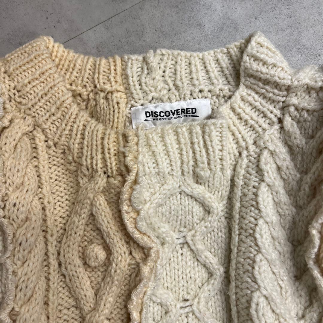 DISCOVERED ケーブルニット　新品　白　ベージュ　SALE