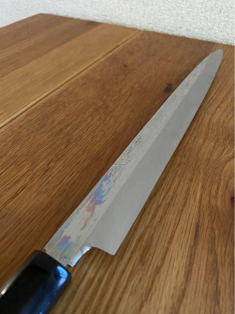 高鳳正国 水焼本焼 ふぐ引き包丁 尺黒檀柄