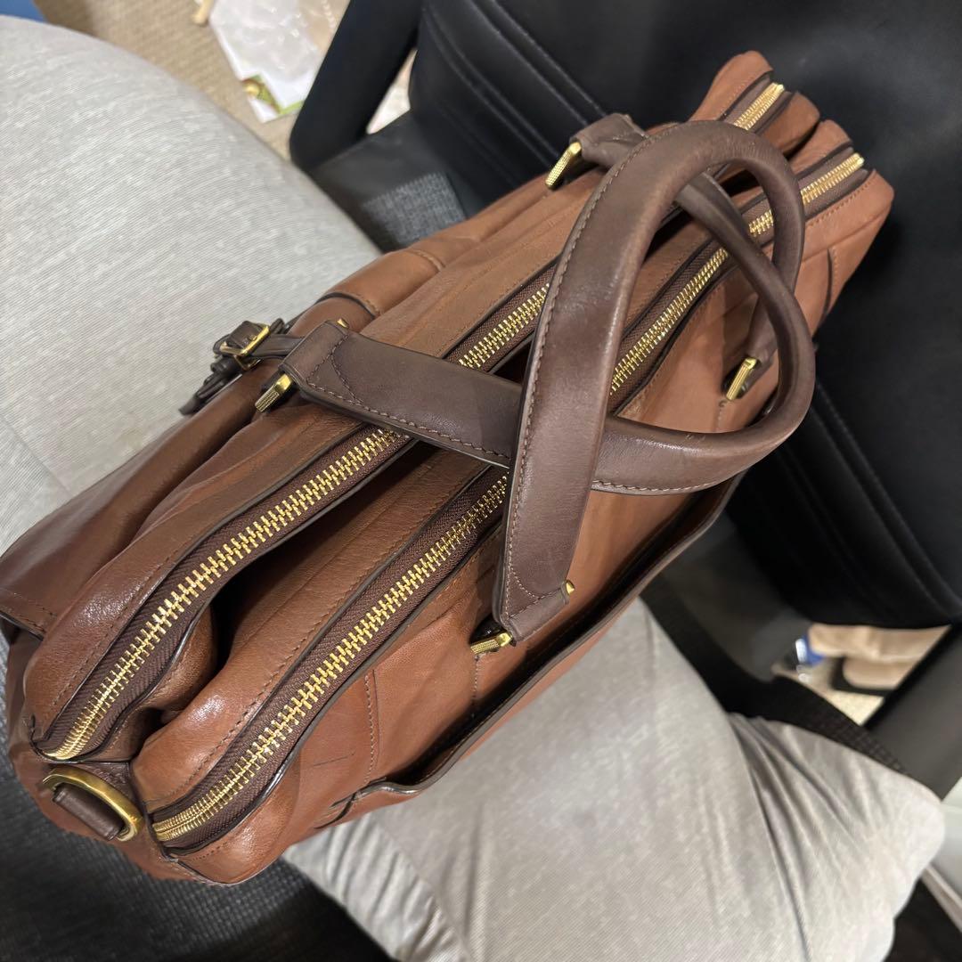 TUMI 68560D BEACON HILL レザー本革 ブリーフ　ビジネス茶