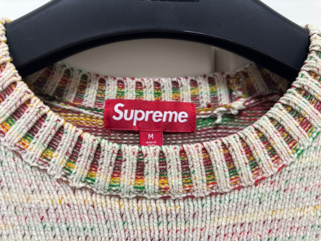 トップス Supreme Contrast Arc Sweater white M