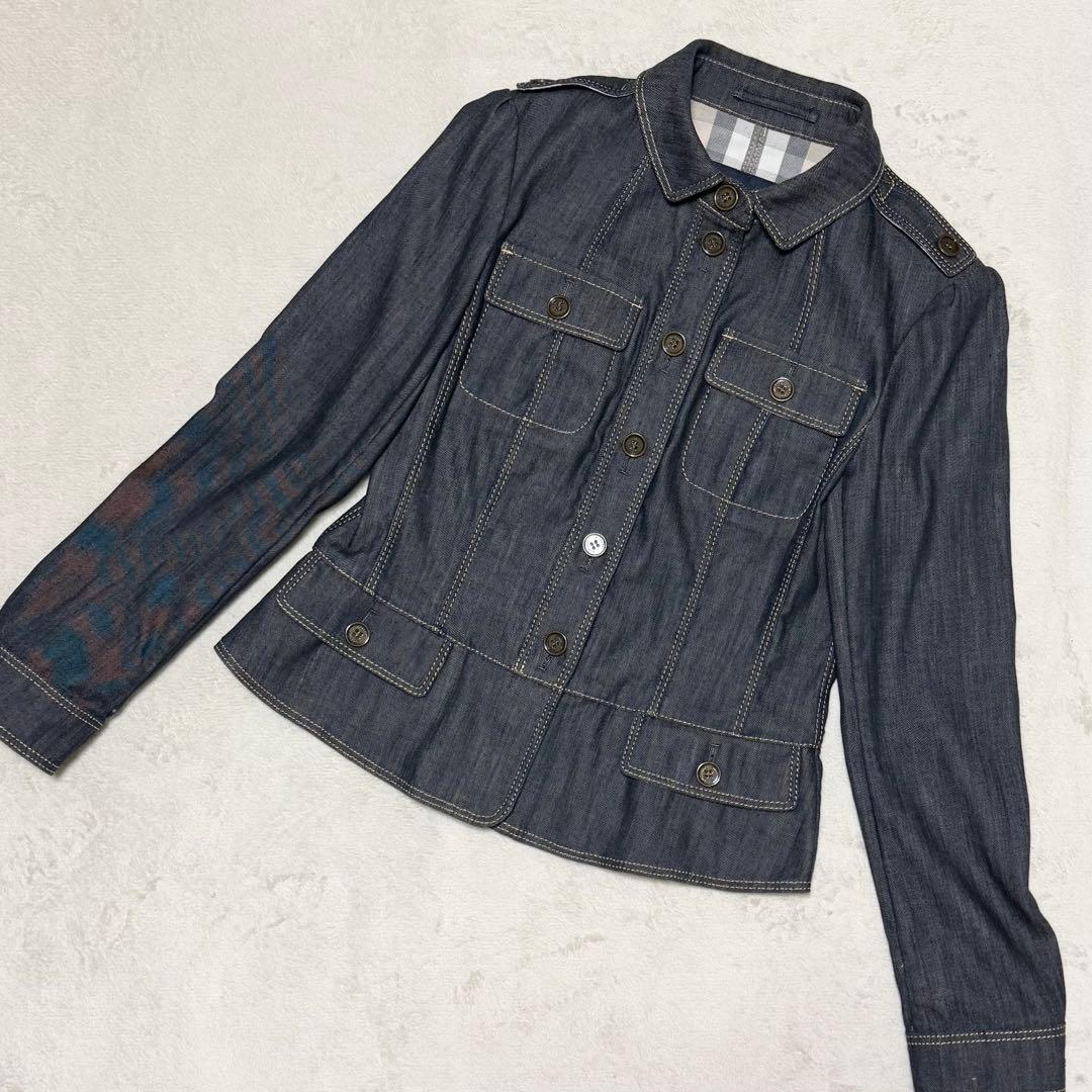 未使用 バーバリーロンドン デニムジャケット メガチェック Gジャン レディース