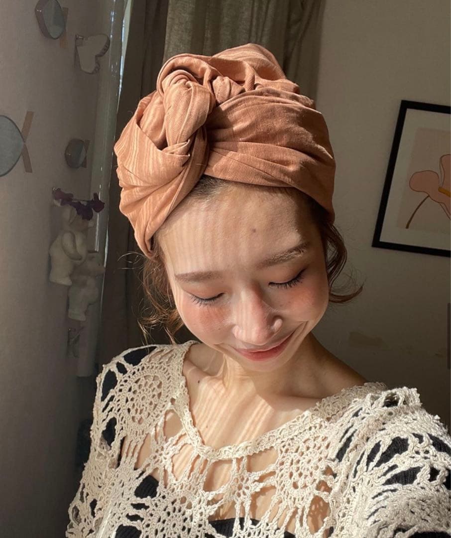 kuma1982⭐︎ripmon ターバン オレンジベージュ