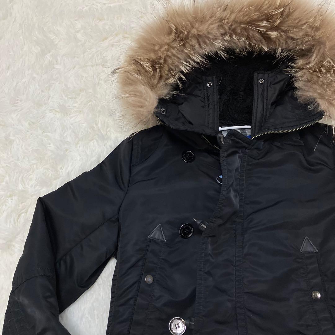 (美品)BURBERRY LONDON　モッズコート　ブラック　ライナー付き