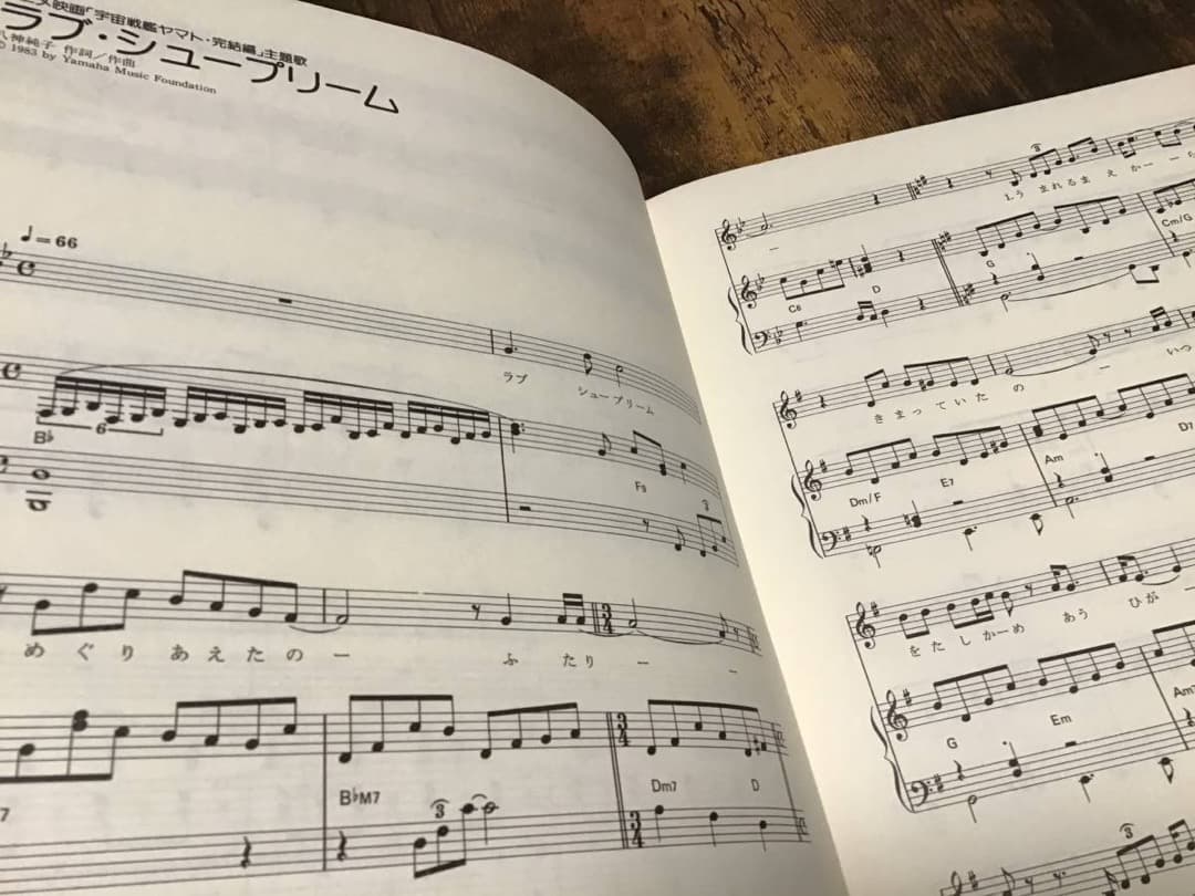 ★楽譜/宇宙戦艦ヤマト/サウンドアニメ/ピアノ弾き語り/ささきいさお