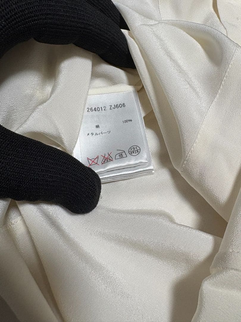 未使用品 GUCCI ブラウス 100%シルク ヴィンテージ品 42サイズ M