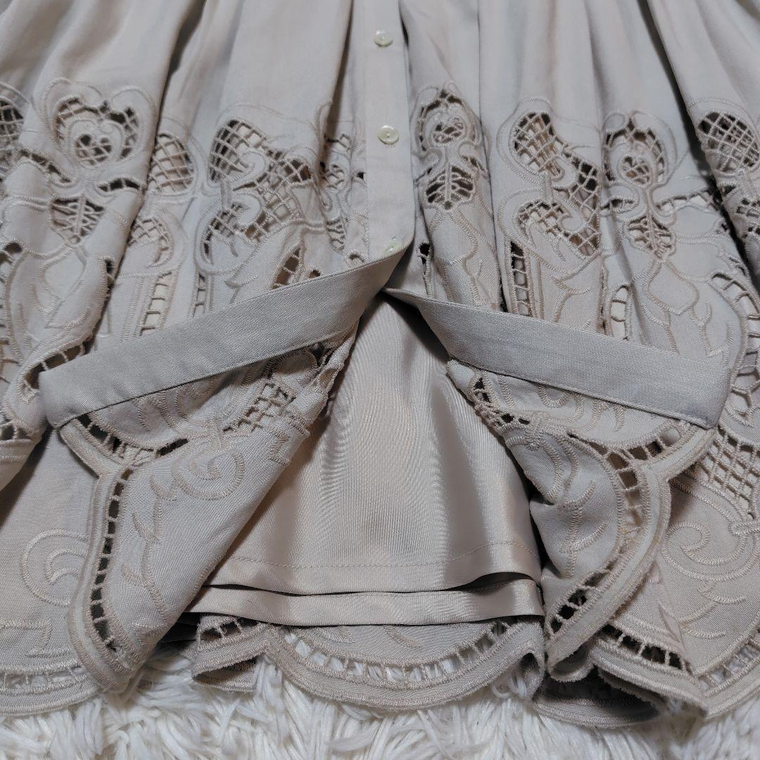 【美品♡人気モデル】グレースコンチネンタル　カットワークティアードワンピース　F