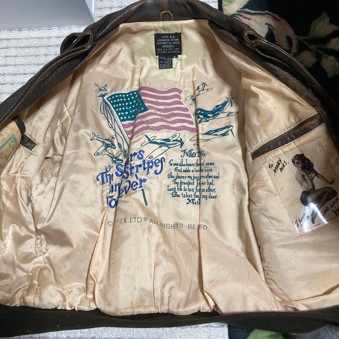 AVIREX希少中古レザーTYPE A2 表記サイズM(日本サイズL)