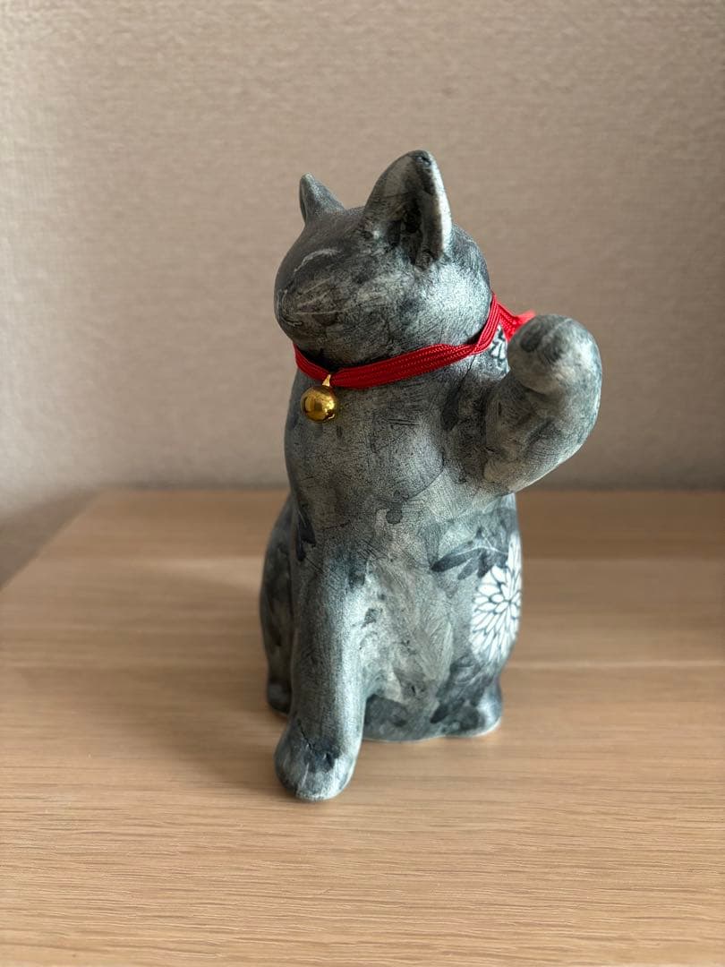 今田香　陶猫　招き猫