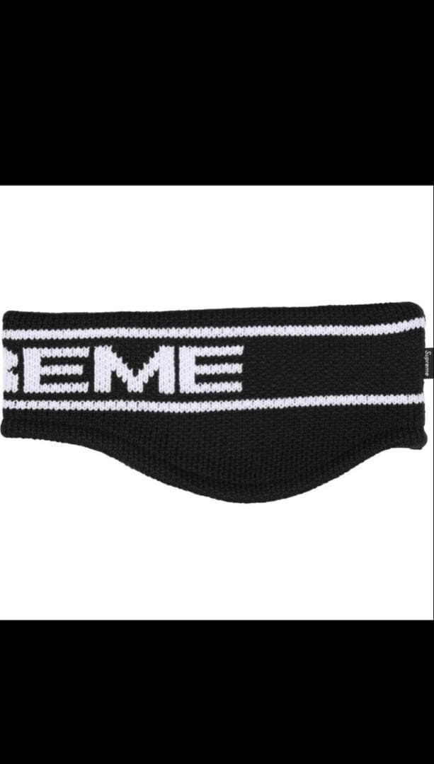 帽子 Supreme Contrast Logo Headband Black