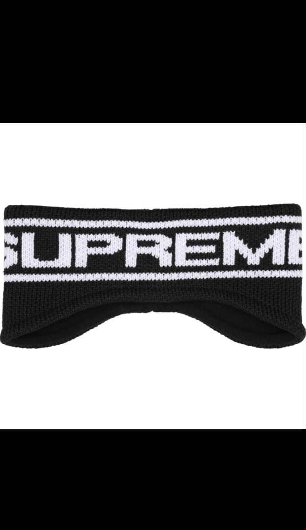 帽子 Supreme Contrast Logo Headband Black