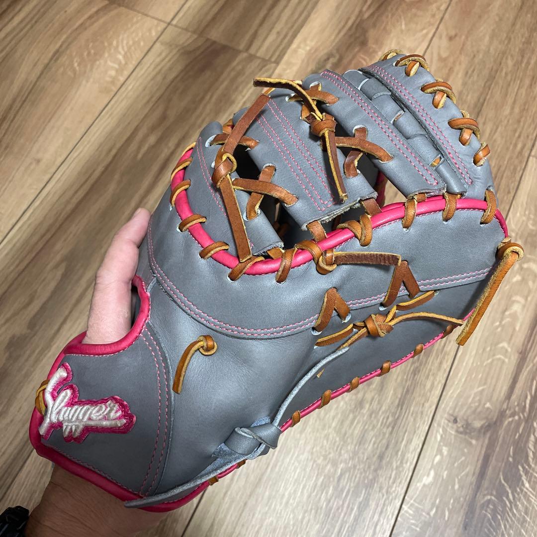久保田Slugger 軟式グローブ グレー/ピンク