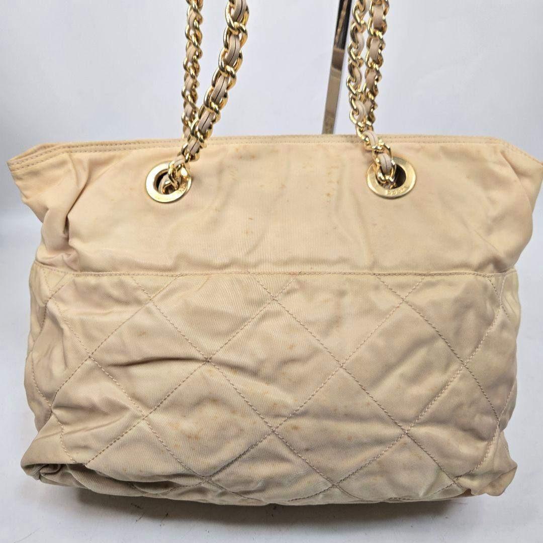 PRADA ダブルチェーンショルダーバッグ キルティング ナイロン