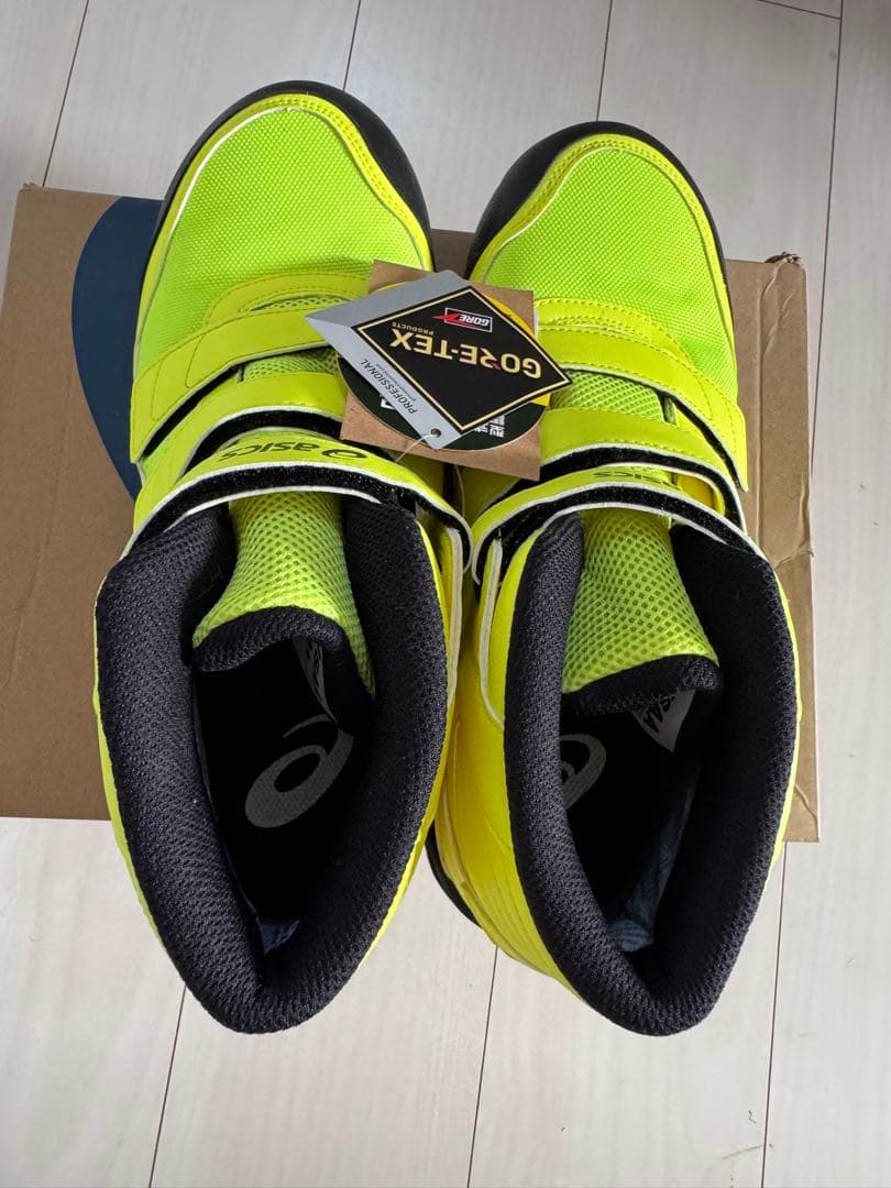 asics ゴアテックス安全靴 蛍光イエローウィンジョブCP601 G-TX