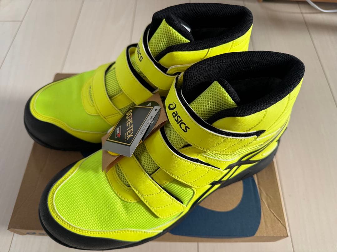 asics ゴアテックス安全靴 蛍光イエローウィンジョブCP601 G-TX