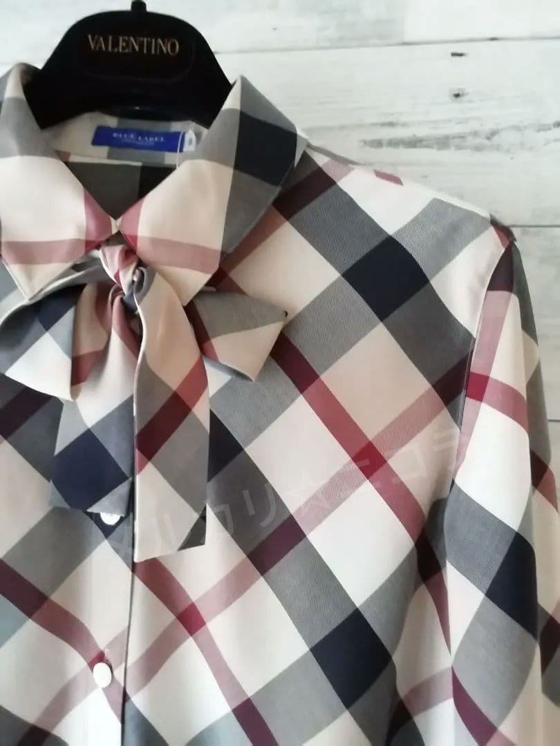 ブルーレーベルクレストブリッジ　CBチェック　シャツ　ブラウス