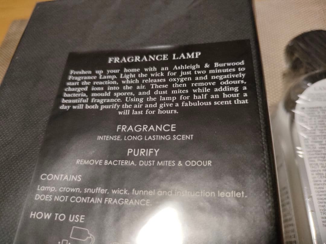 ASHLEIGH & BURWOOD オイル500ml ＋ランプ ＋紙袋セット