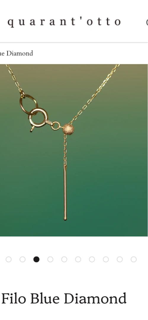 クアラントット☆タツノオトシゴチャーム・ブルーダイヤモンドネックレスK18YG☺︎