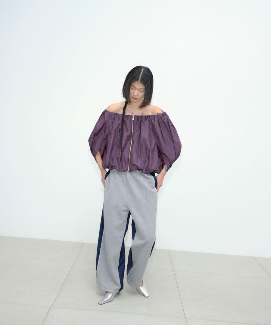 ナイロンタフタグリッタースウェットパンツ