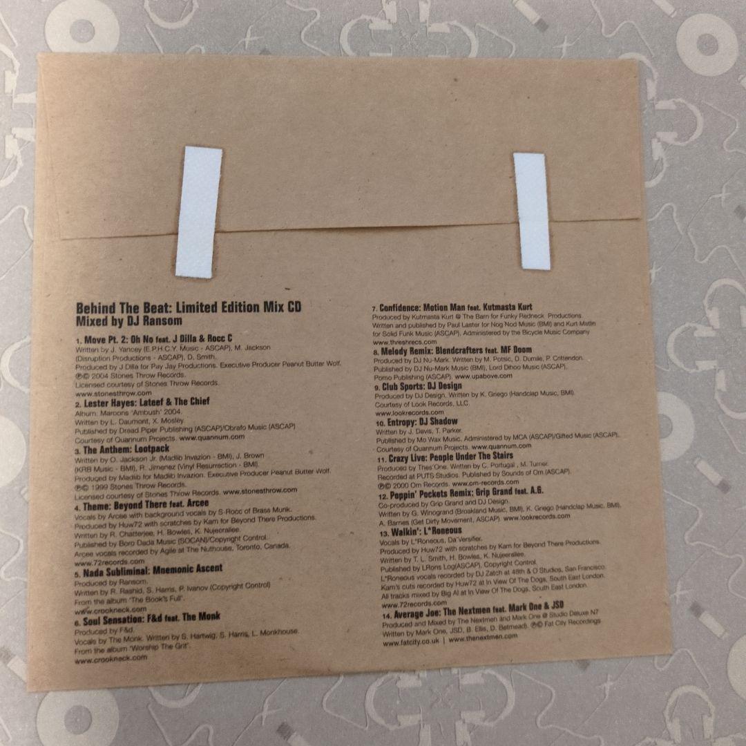 BEHIND THE BEAT 2005年初回出版 j dilla