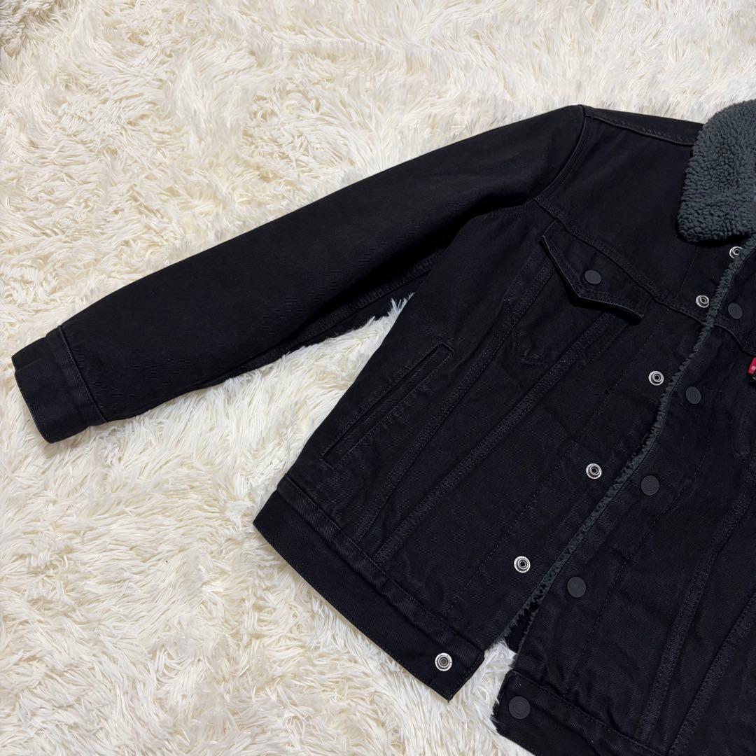 ✨リー✨Levi’sリーバイス シェルパ ブラック ジャケット Sサイズ