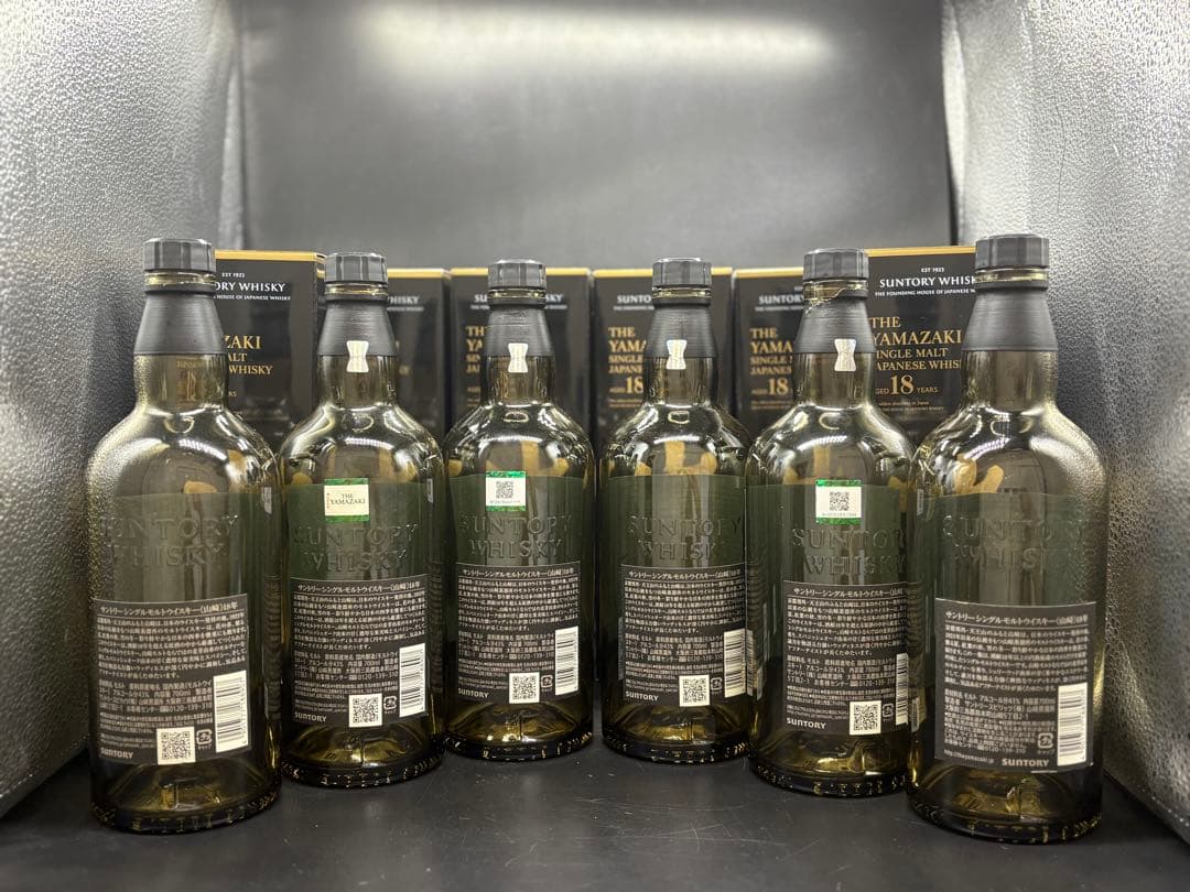 サントリー山崎18年　空瓶6本　 カートン＆ダンボールコンプリートセット！