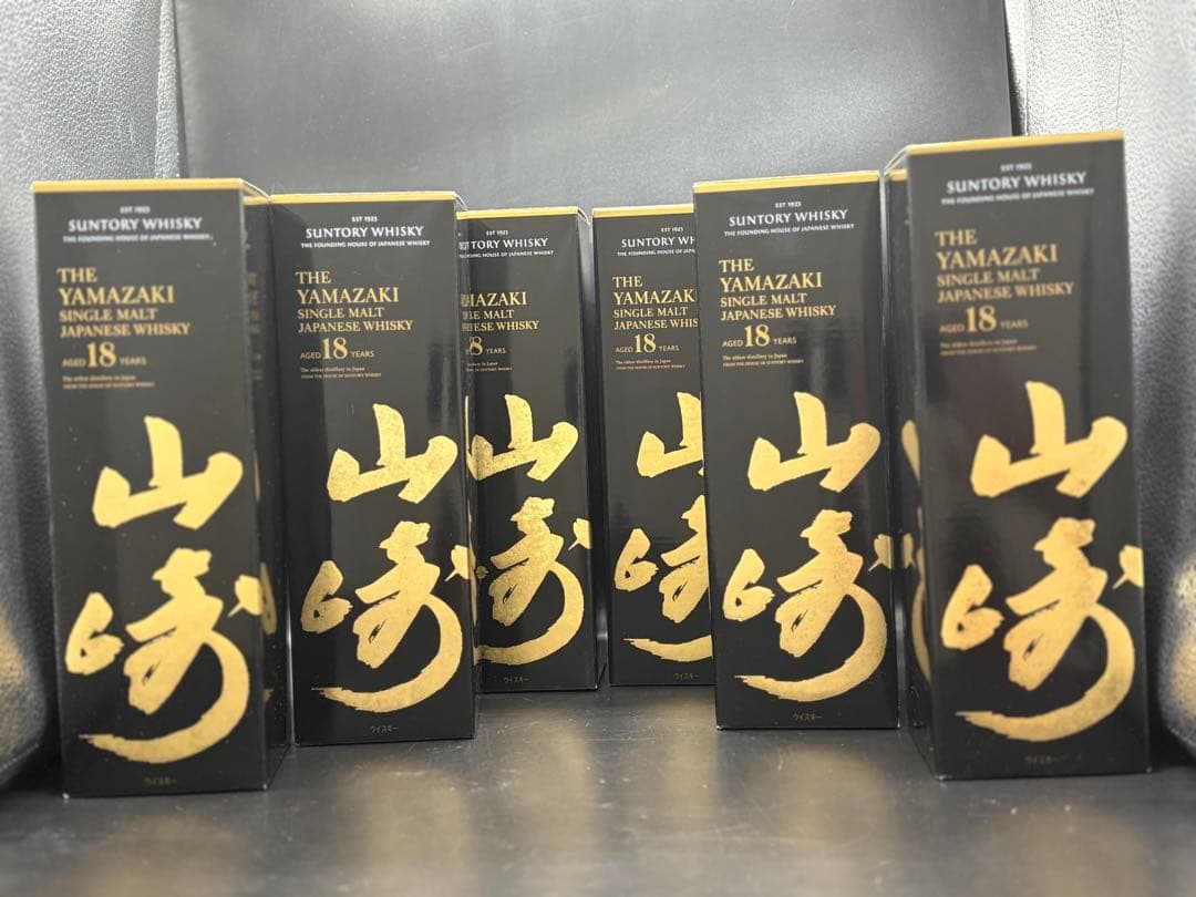 サントリー山崎18年　空瓶6本　 カートン＆ダンボールコンプリートセット！