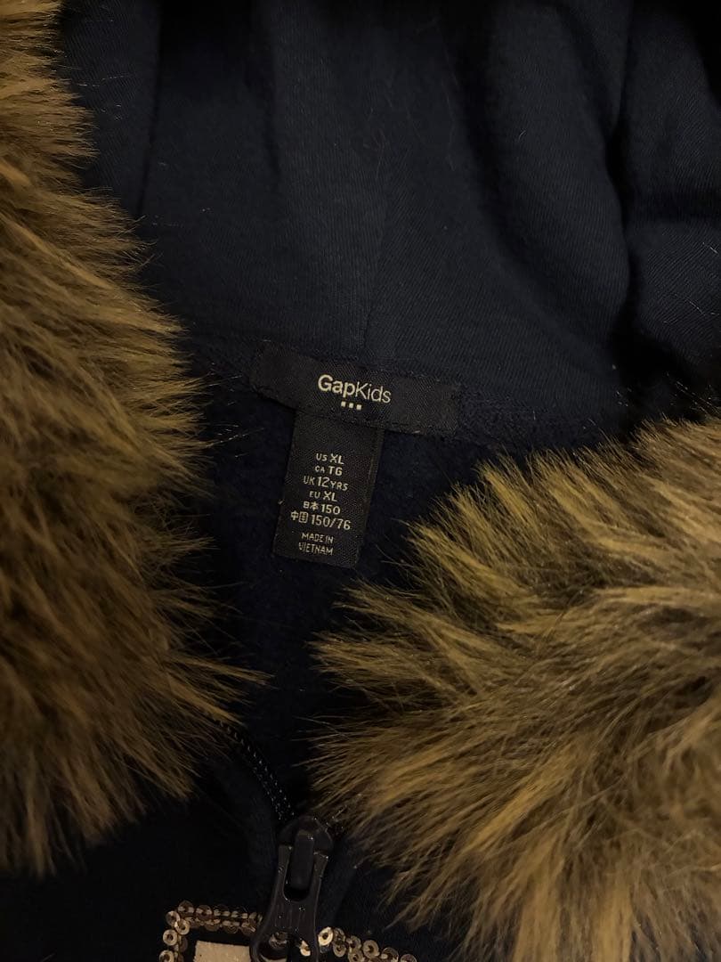 にゃん　y2k 平成ギャル00’s ファージップパーカー　アメリカ国旗