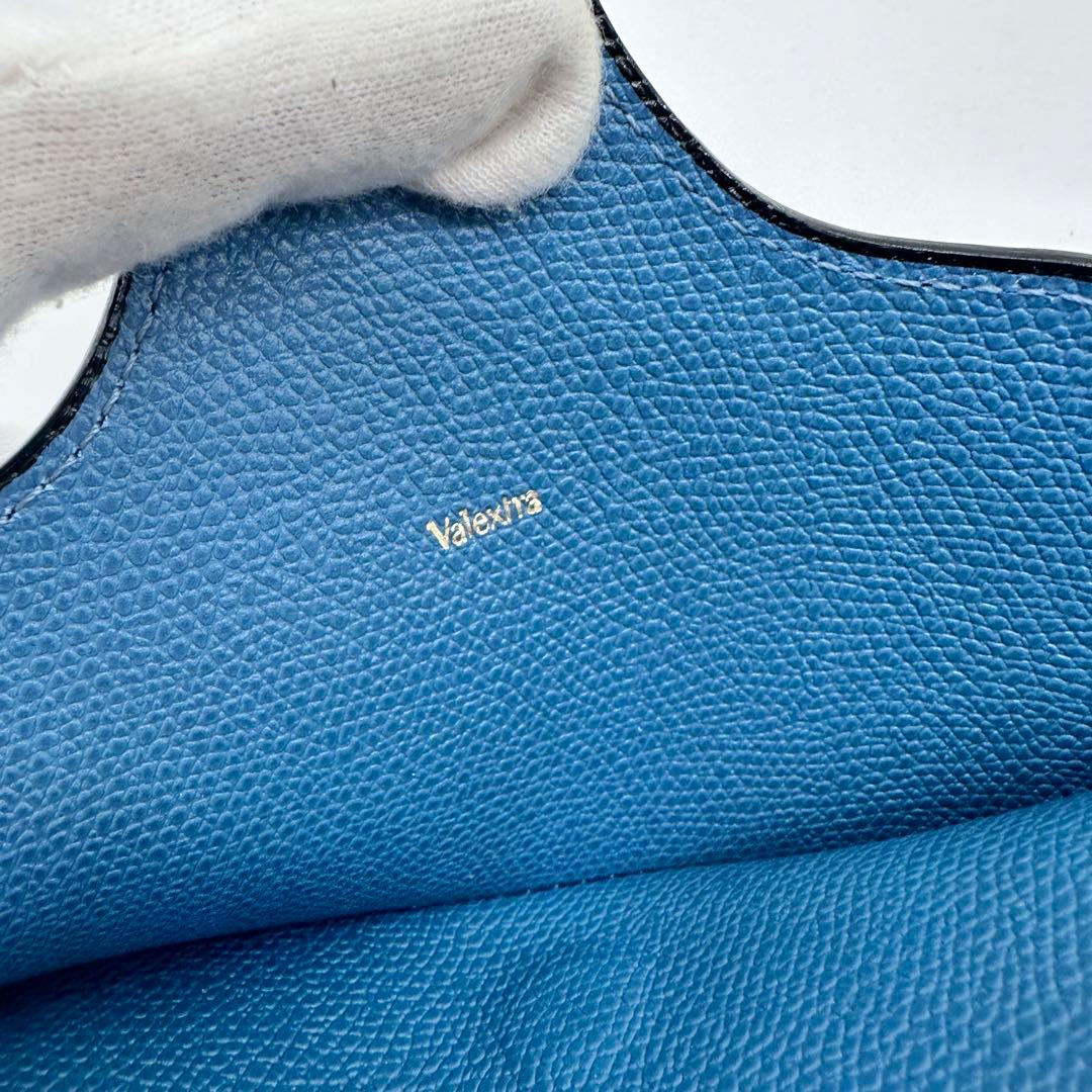 美品☆Valextraヴァレクストラ メガネケース 青色☆B83