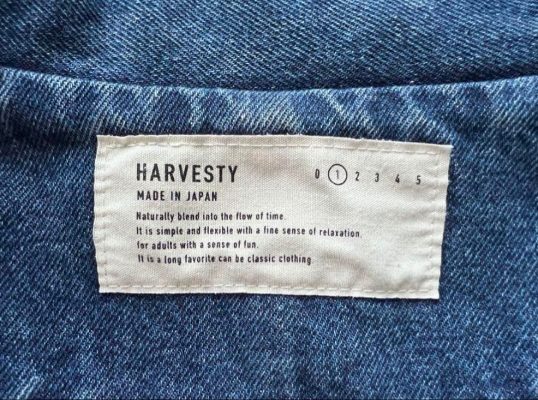 “ハーベスティ”デニムカバーオール・ユニセックス・ユーズド加工・サイズ1