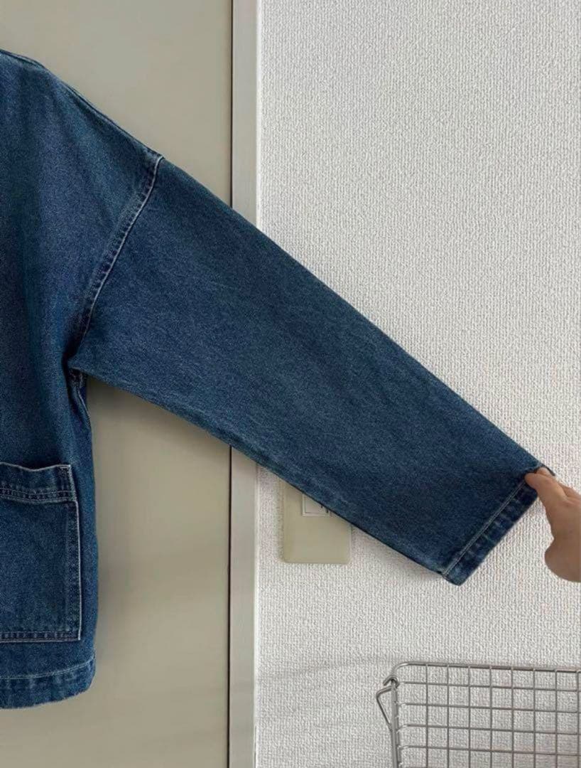 “ハーベスティ”デニムカバーオール・ユニセックス・ユーズド加工・サイズ1