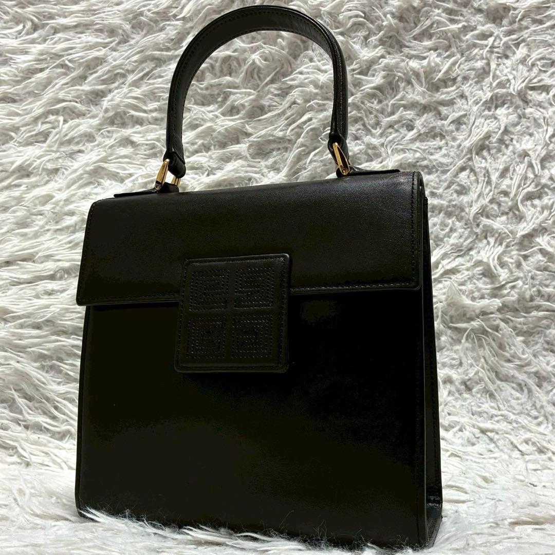 GIVENCHY ジバンシー　ハンドバッグ　4Gロゴ　ブラック　ボックス型