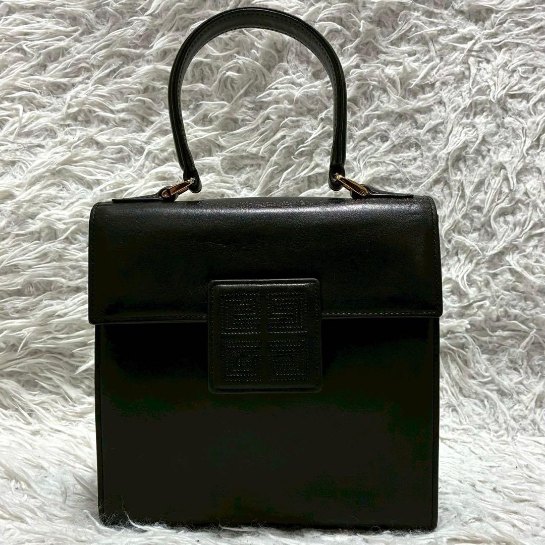 GIVENCHY ジバンシー　ハンドバッグ　4Gロゴ　ブラック　ボックス型
