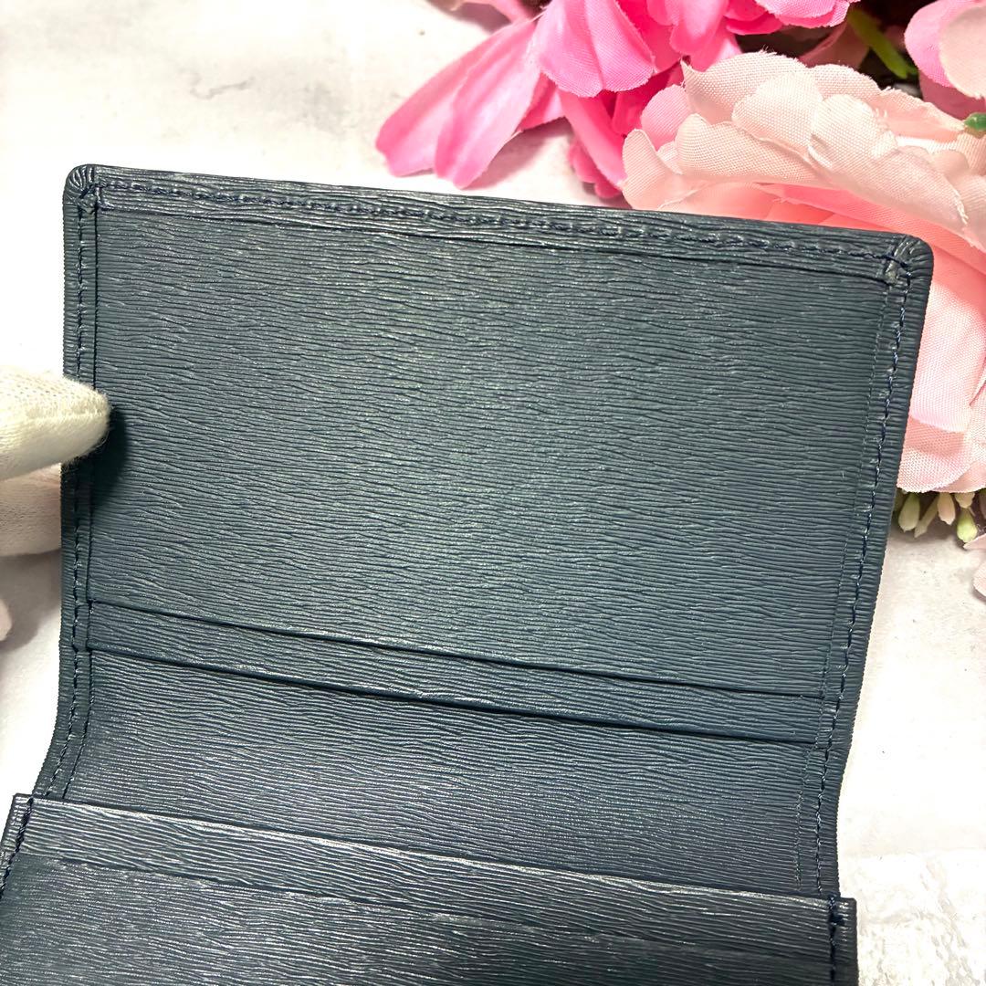 ほぼ未使用 PORTER 名刺入れ カレント カードケース 吉田カバン ネイビー