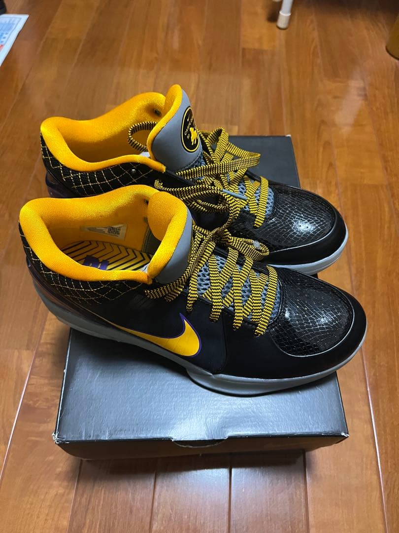 シューズ(男性用) NIKE Kobe4 protro Black/Del Sol