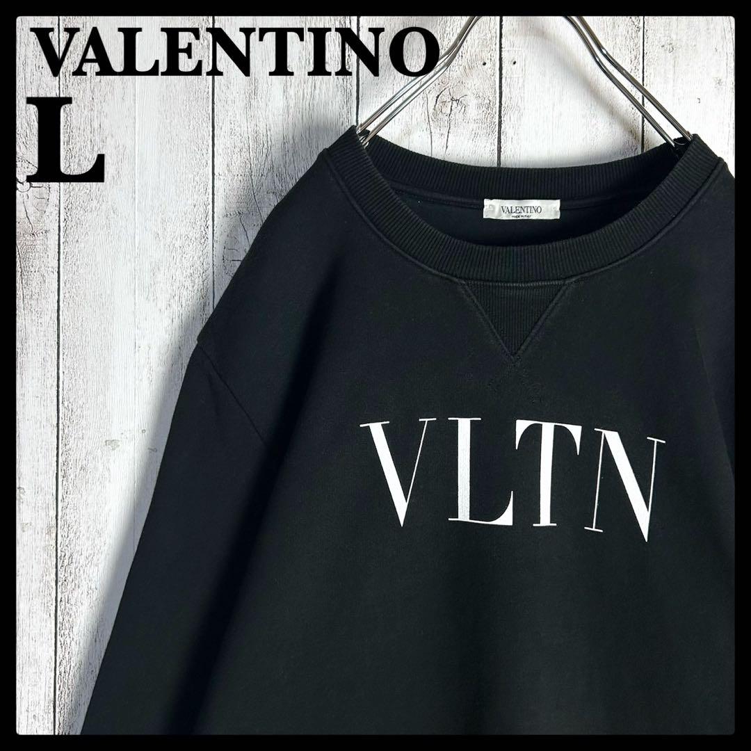 5969【人気ブラック】ヴァレンティノ‪☆プリントロゴ入りスウェット VLTN